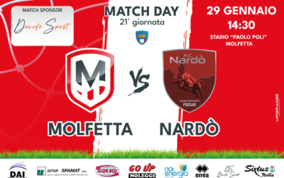 MOLFETTA CALCIO – AC NARDO’: LE INFORMAZIONI UTILI