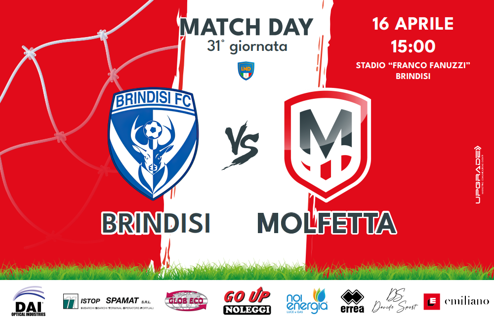 BRINDISI FC – MOLFETTA CALCIO: LE INFORMAZIONI UTILI
