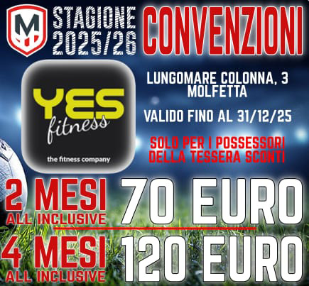Molfettacalcio Convenzione YesFitness